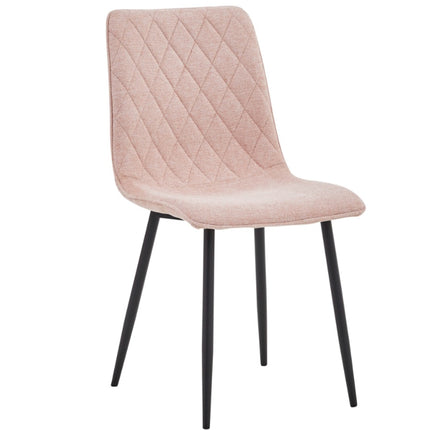 2 Esszimmerstuhl - Elise - Rosa - Leinenstoff