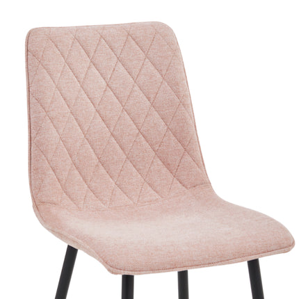 2 Esszimmerstuhl - Elise - Rosa - Leinenstoff