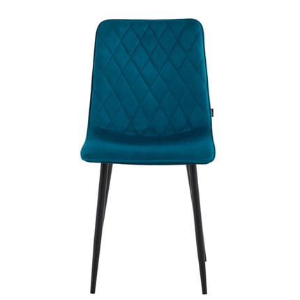 2 Esszimmerstuhl - Elise - Petrol - Samt