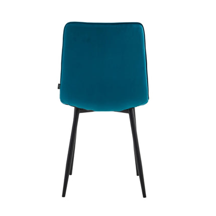 2 Esszimmerstuhl - Elise - Petrol - Samt
