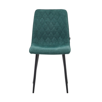 2 Esszimmerstuhl - Elise - Grün - Leinenstoff