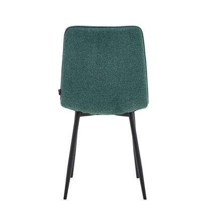 2 Esszimmerstuhl - Elise - Grün - Leinenstoff