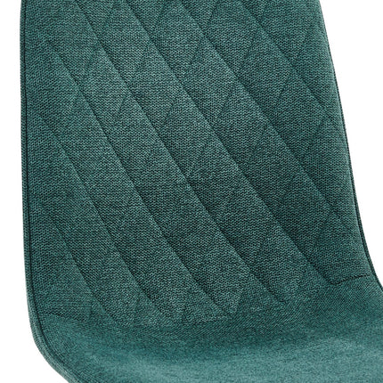 2 Esszimmerstuhl - Elise - Grün - Leinenstoff