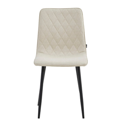 2 Esszimmerstuhl - Elise - Beige - Fabb - Samt