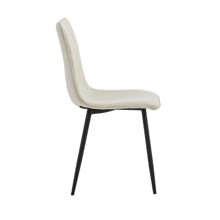 2 Esszimmerstuhl - Elise - Beige - Fabb - Samt