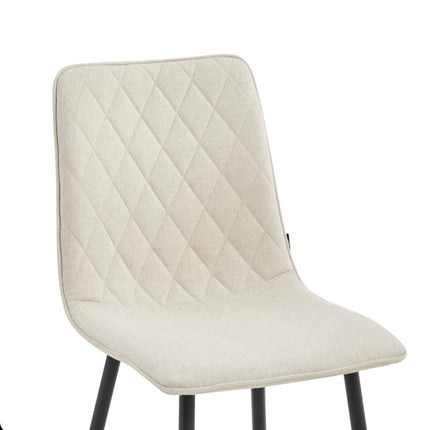 2 Esszimmerstuhl - Elise - Beige - Fabb - Samt