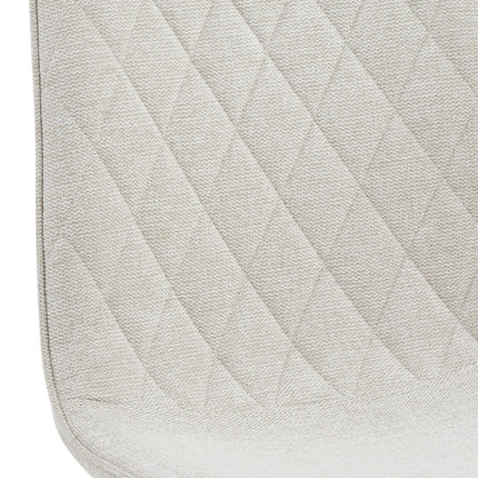 2 Esszimmerstuhl - Elise - Beige - Leinenstoff