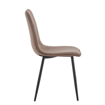 2 Esszimmerstuhl - Elise - Braun - Fabb Samt