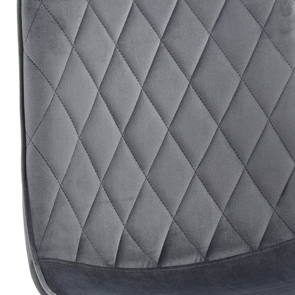 2 Esszimmerstuhl - Elise - Grau - Samt