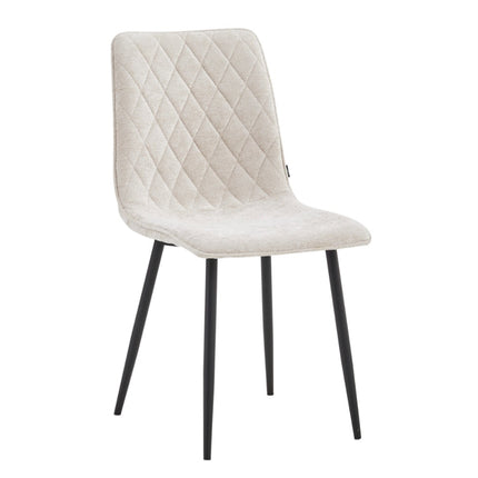 2 Esszimmerstuhl - Elise - Beige - Chenille