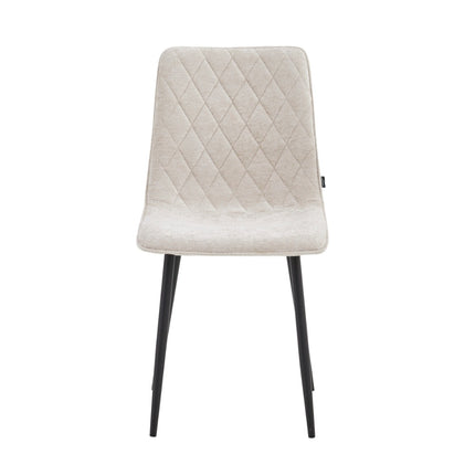 2 Esszimmerstuhl - Elise - Beige - Chenille