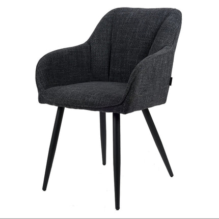 2 Esszimmerstuhl - Daisy - Anthrazit - Stoff