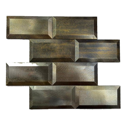 Selbstklebende Mosaik -Metro Fliese Old Bronze- 30,5x30,9x0,9cm