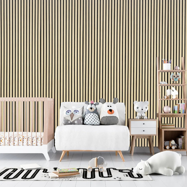 Helle Eiche – MDF & Filz & 3-seitiges Furnier – Akustikpaneele
60x270x2cm