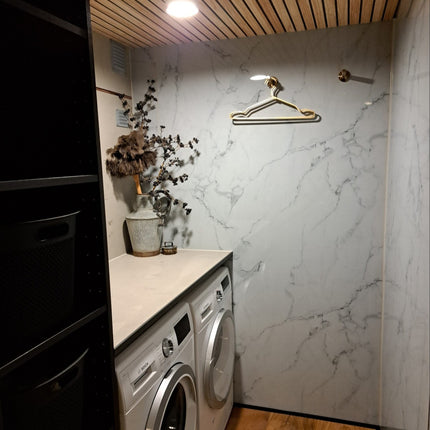 Bianco CarraraXL - PVC-Wandplatte in Marmoroptik  260x122CM