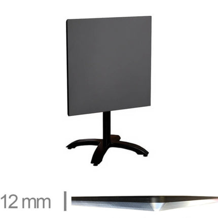Gastro Tisch Kopenhag Schwarz mit Klapprahmen 69cm*69cm