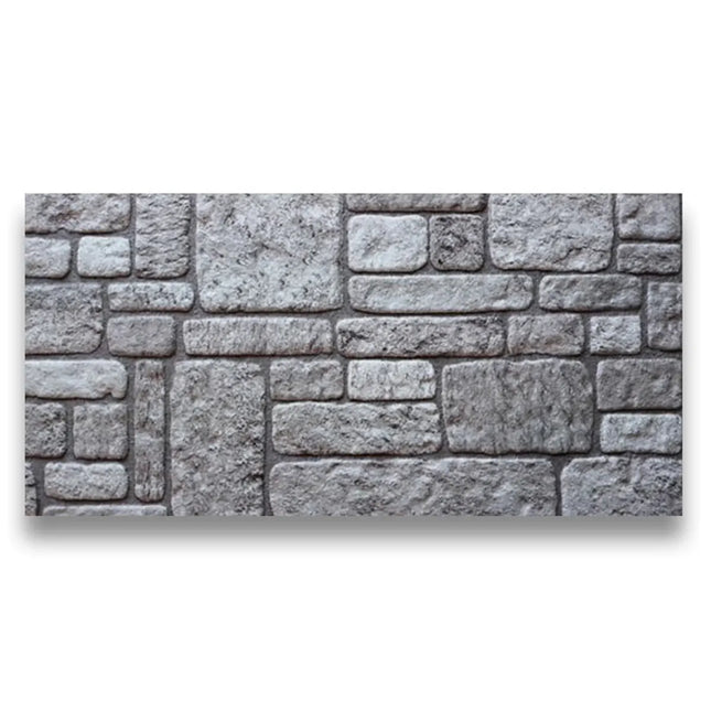 Steinstreifen 3D-Wandplatte EPS K4 Barock Grau – Isolierend – Für Innen/Außen – 100x50x2cm