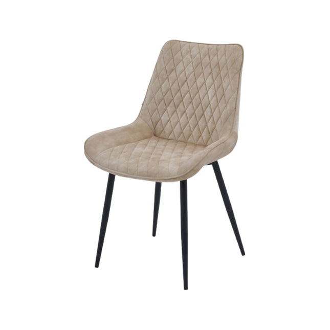 4 Stück Esszimmerstuhl - Adam - Beige - Adoré Samt