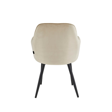 2 Stück Esszimmerstuhl - Melissa - Beige - Samt