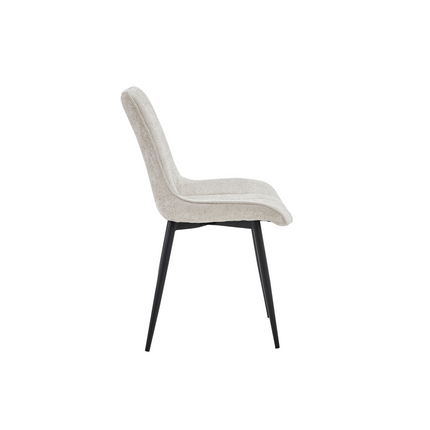 2 Stück Esszimmerstuhl - Verta - Beige - Chenille