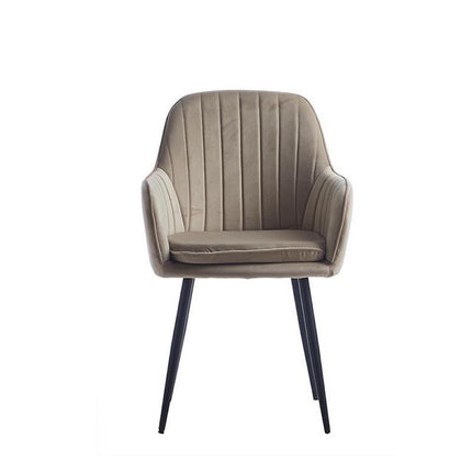 2 Stück Esszimmerstuhl - Lavinia - Beige - Adore Samt