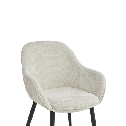 2 Stück Esszimmerstuhl - Metropol - Beige - Linen