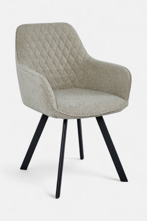 Eetkamerstoel Beverly - Beige Bouclé