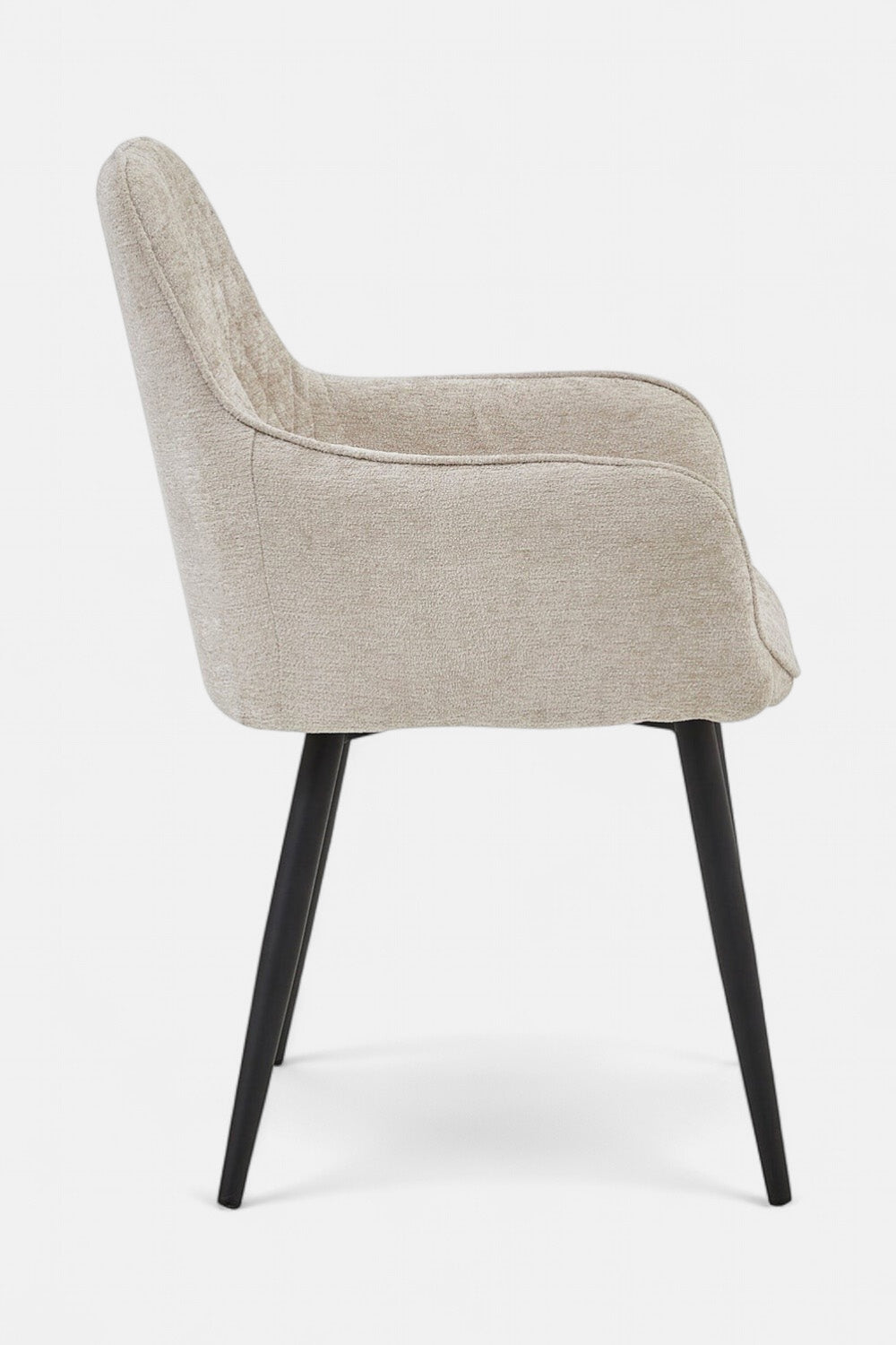 Beverly Eetkamerstoel - Beige Chenille