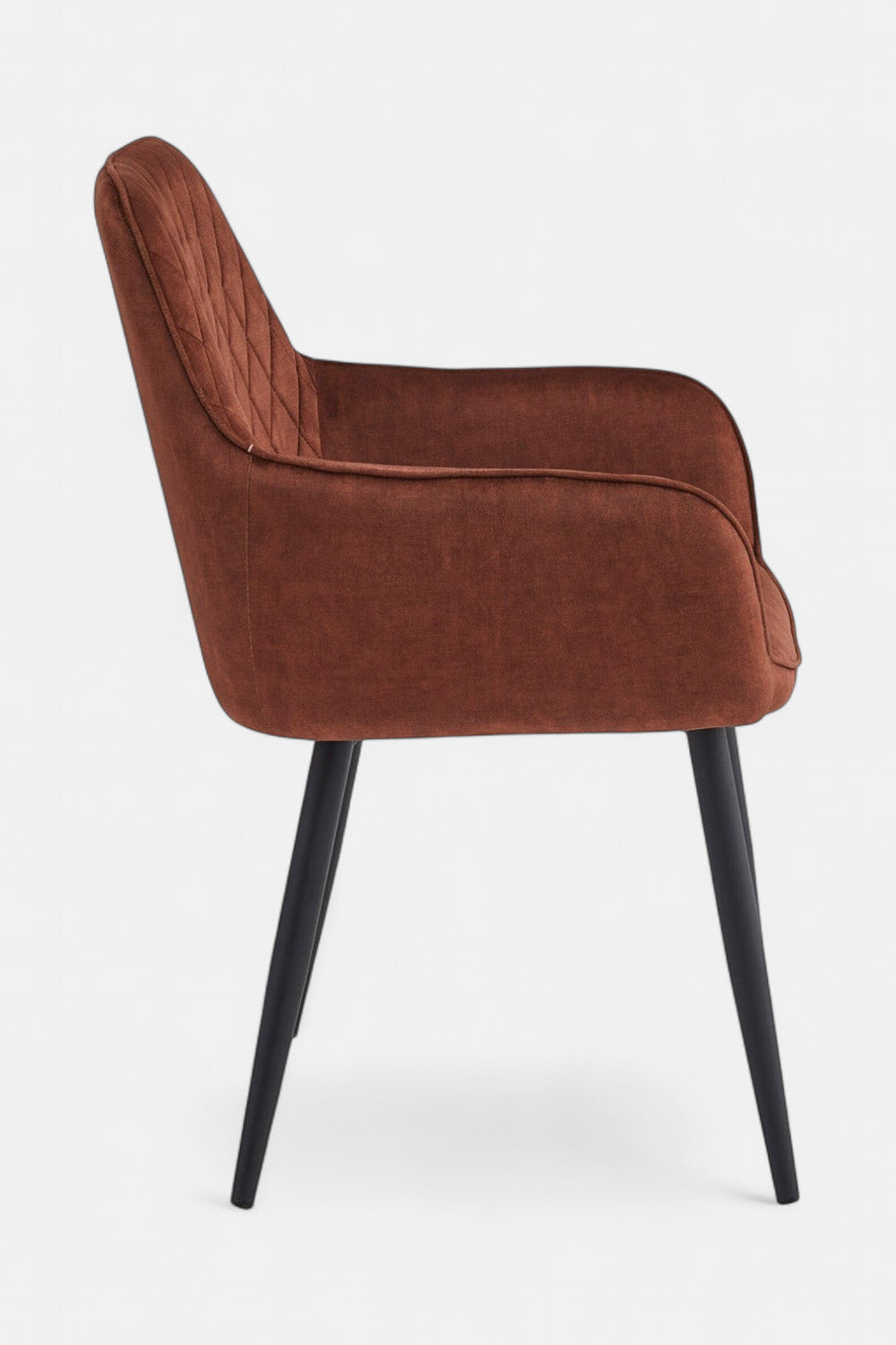 Beverly eetkamerstoel - Oxid Red Adore fluweel