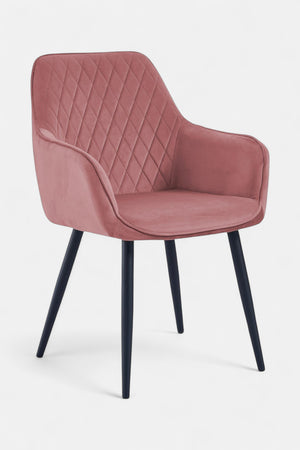 Beverly Eetkamerstoel - Roze Fluweel