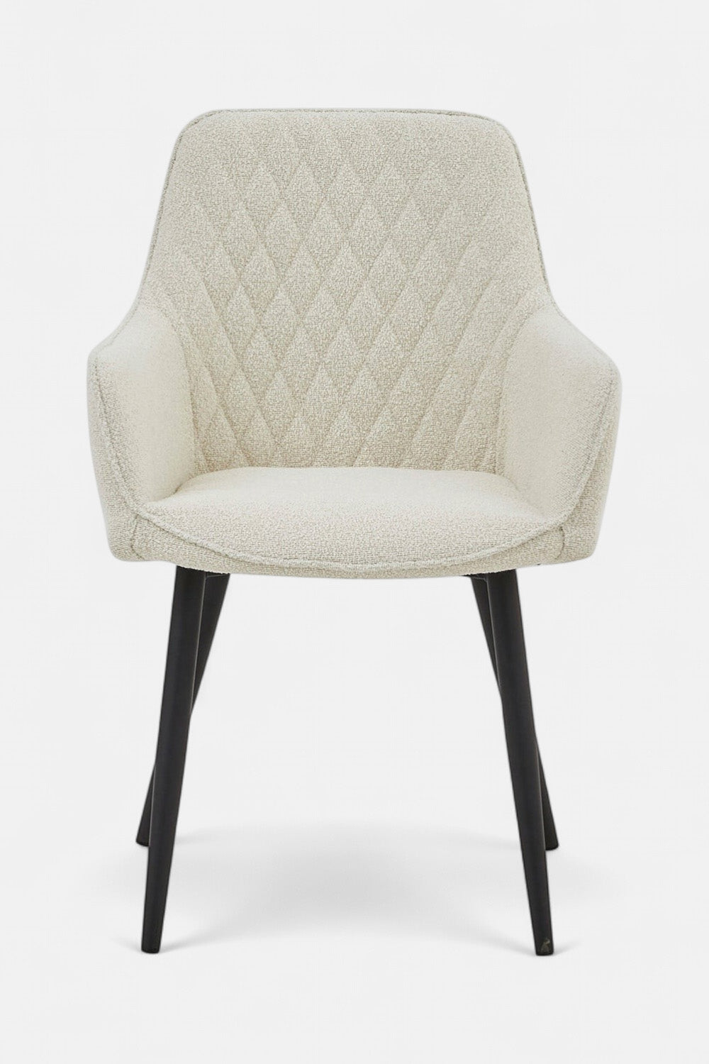 Beverly Eetkamerstoel - Wit Bouclé