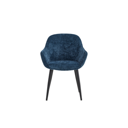 2 Stück Esszimmerstuhl - Metropol - Blau - Linen