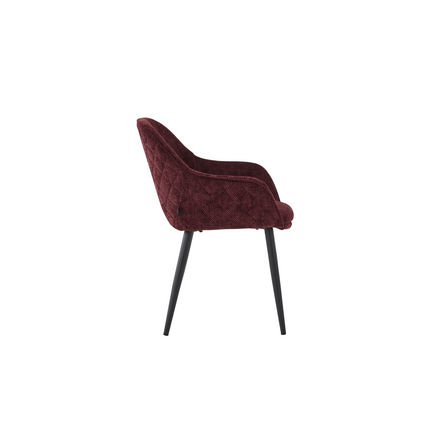 2 Stück Esszimmerstuhl - Metropol - Bordeaux - Linen