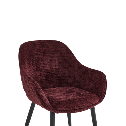 2 Stück Esszimmerstuhl - Metropol - Bordeaux - Linen