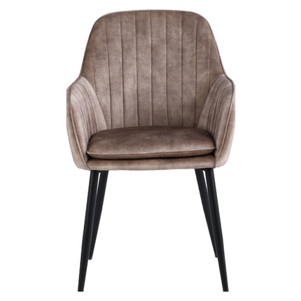 2 Stück Esszimmerstuhl - Lavinia - Champagne - Adore Samt