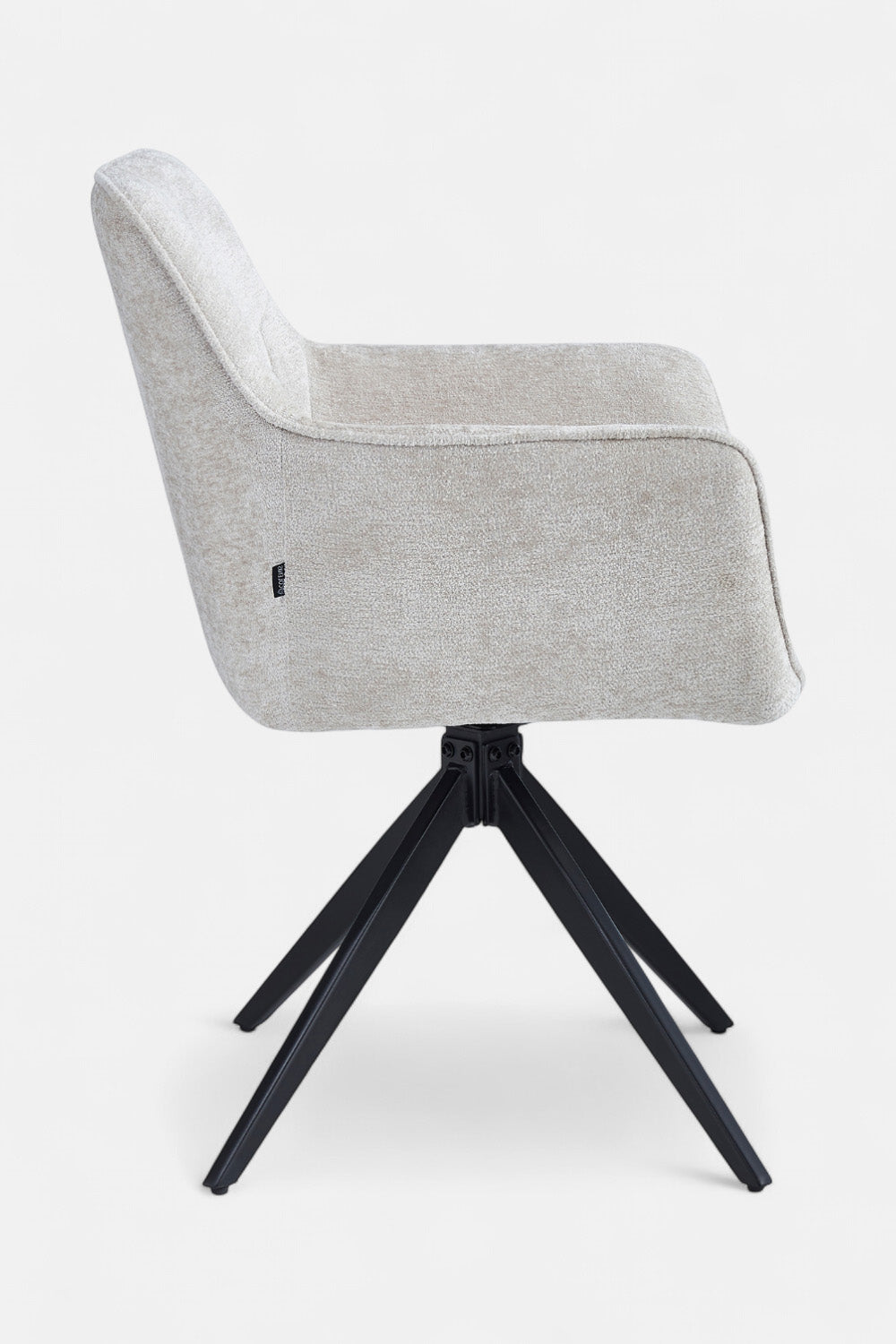 Dali Draaibare Eetkamerstoel - Beige Chenille - 360 Graden