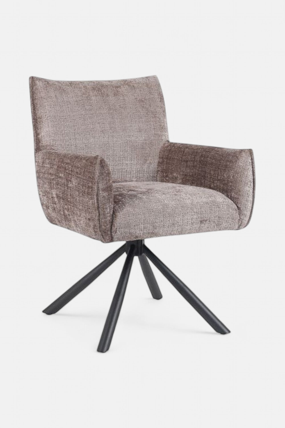 Dali Draaibare Eetkamerstoel - Stone Chenille - 360 Graden