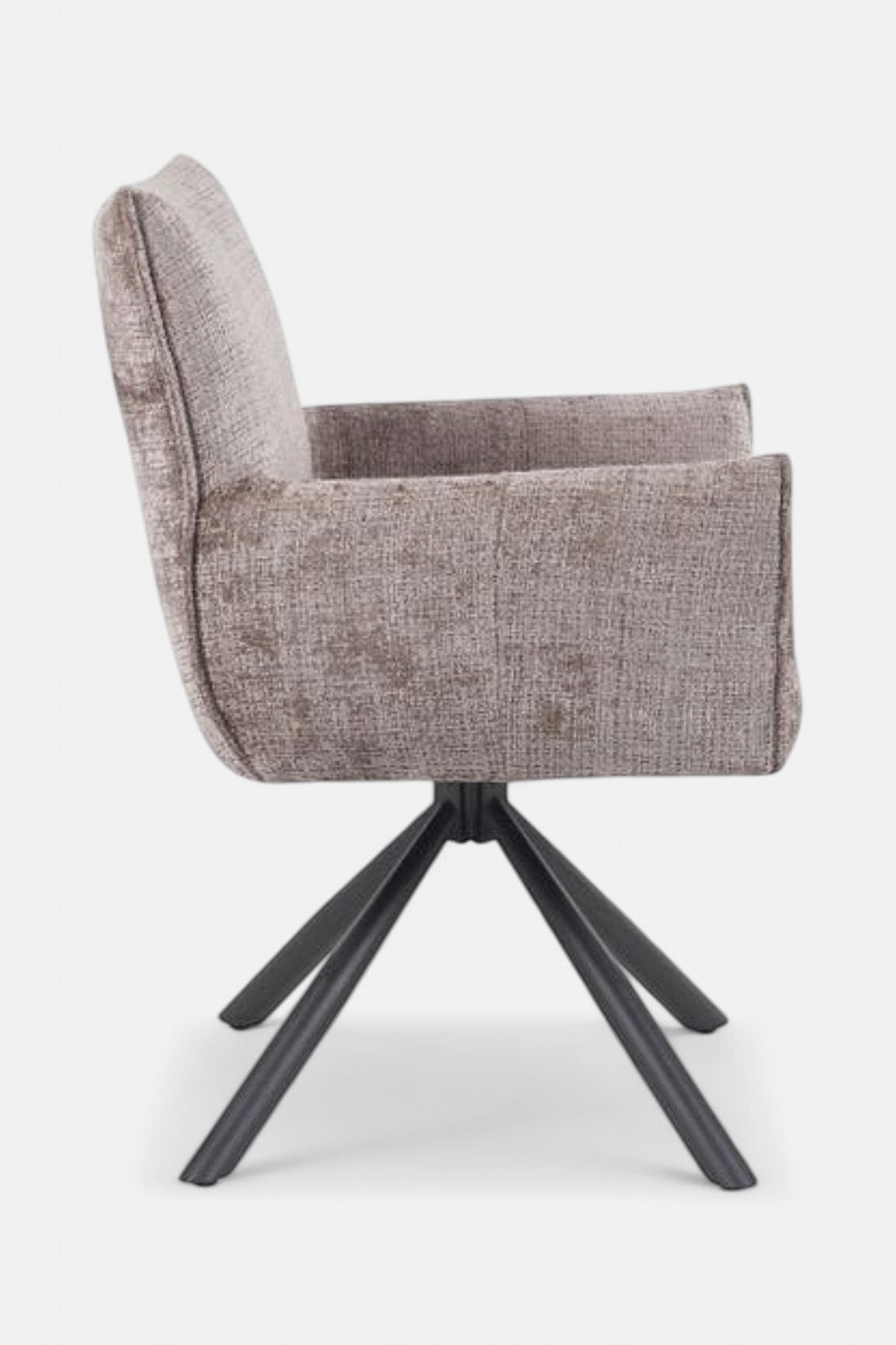 Dali Draaibare Eetkamerstoel - Stone Chenille - 360 Graden