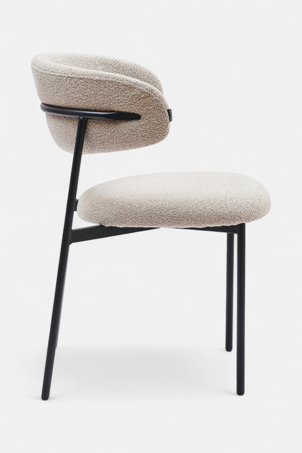 Daria eetkamerstoel - beige bouclé