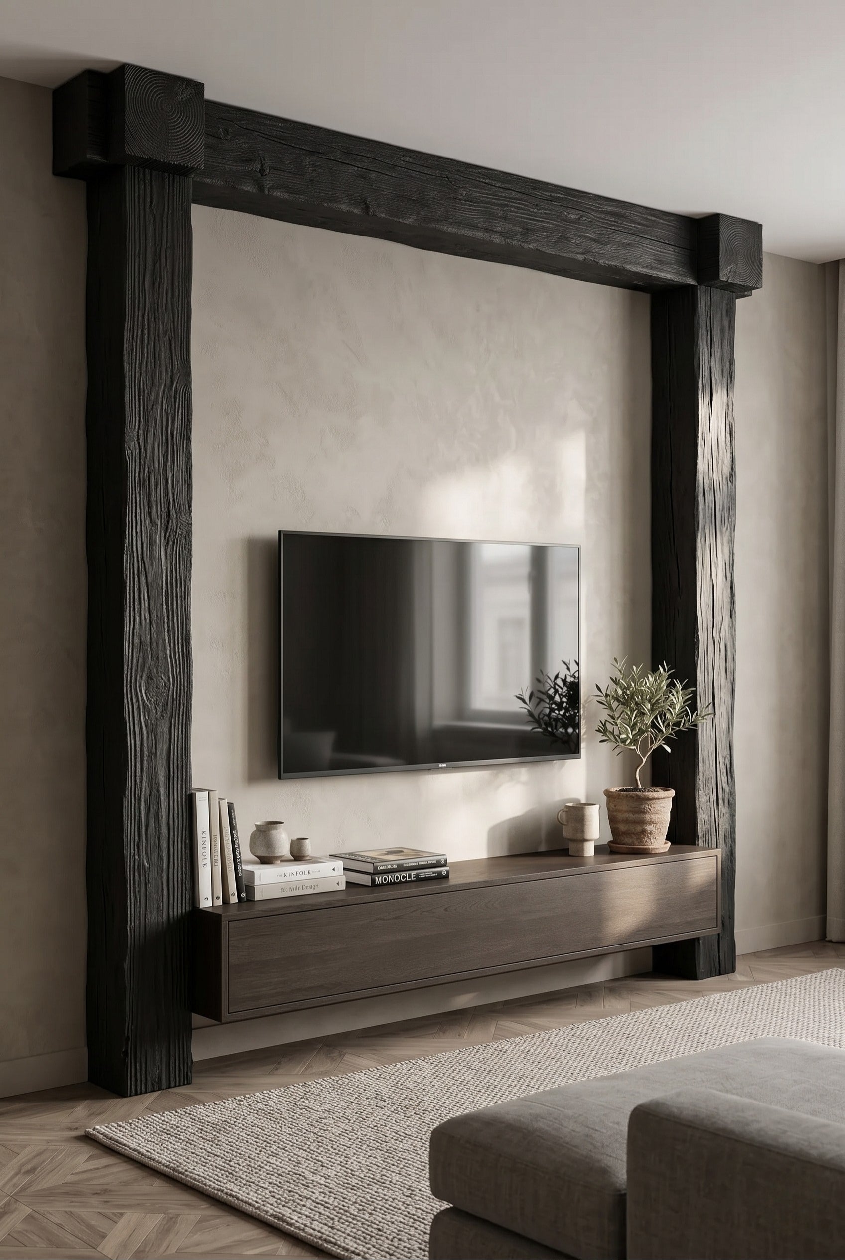 Decoratieve balk - Hout Zwart