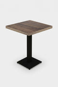 Delfin bistrotafel - Donkerbruin houtlook - 70 x 70 cm