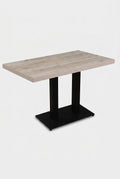 Delfin Bistrotafel - Greige Houtlook - 70 x 120 cm