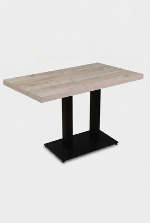 Delfin Bistrotafel - Greige Houtlook - 70 x 120 cm