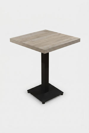 Delfin Bistrotafel - Greige Houtlook - 70 x 70 cm