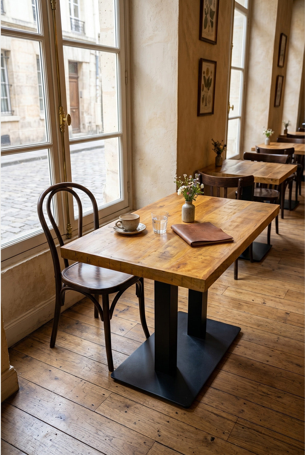 Delfin Bistrotafel - Mango houtlook - 70 x 120 cm