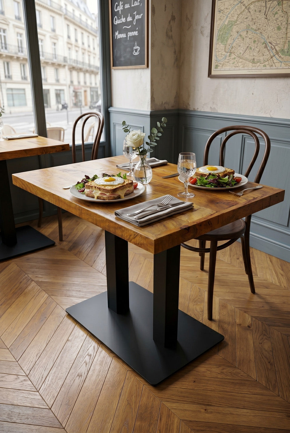 Delfin Bistrotafel - Mango houtlook - 70 x 120 cm