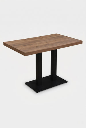 Dolphin horecatafel - Middenbruin houtdecor - 70 x 120 cm