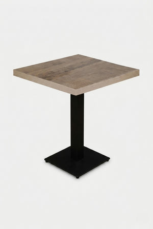 Delfin Bistrotafel - Rustiekbruin Houtlook - 70 x 70 cm