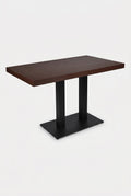 Dolphin bistrotafel - Zwartbruin houtlook - 70 x 120 cm