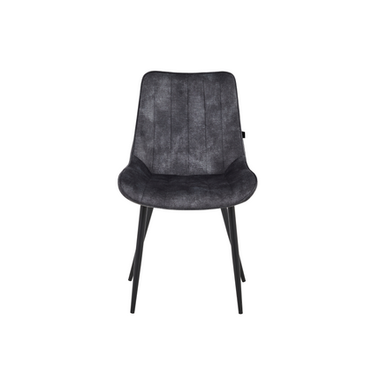 2 Stück Esszimmerstuhl - Verta - Dunkel Grau - Adoré Samt